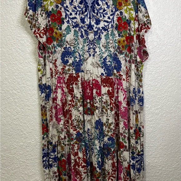 Johnny Was Multicolor Floral Midi Dress - Picture 5 of 9